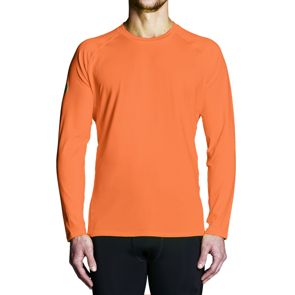 Men's Rowing Apparel - Orange Regatta Long Sleeve Training Top