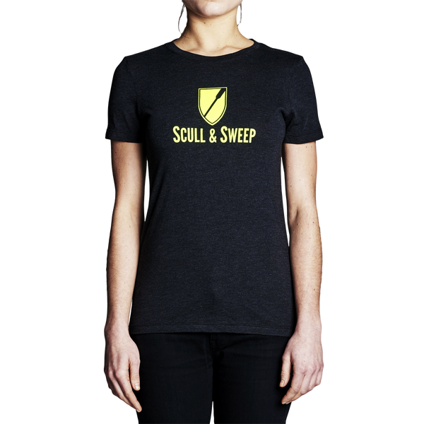 Rowing Shirts - Scull & Sweep Women's Black Logo T-Shirt